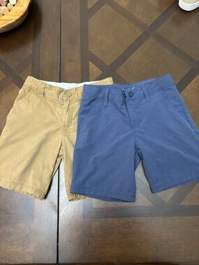 Cat & Jack Boys' Shorts in Tan and Navy - Classic Cotton Chino Pair